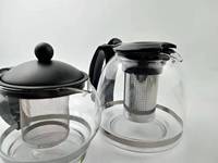 Cafetière électrique turque en verre pour le marché du Moyen-Orient, avec contrôle de la température, sans fil, base en acier inoxydable double couche