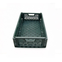 Caisse en plastique pliable empilable 600*400*165 mm pour l'agriculture, les fruits, les légumes, vente en gros, panier en plastique pliable