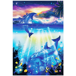 Kit Pittura Diamante 5D <span class=keywords><strong>Mondo</strong></span> Sottomarino con Delfini, Decorazione per la Casa, Vendita all'Ingrosso - Product Image 2
