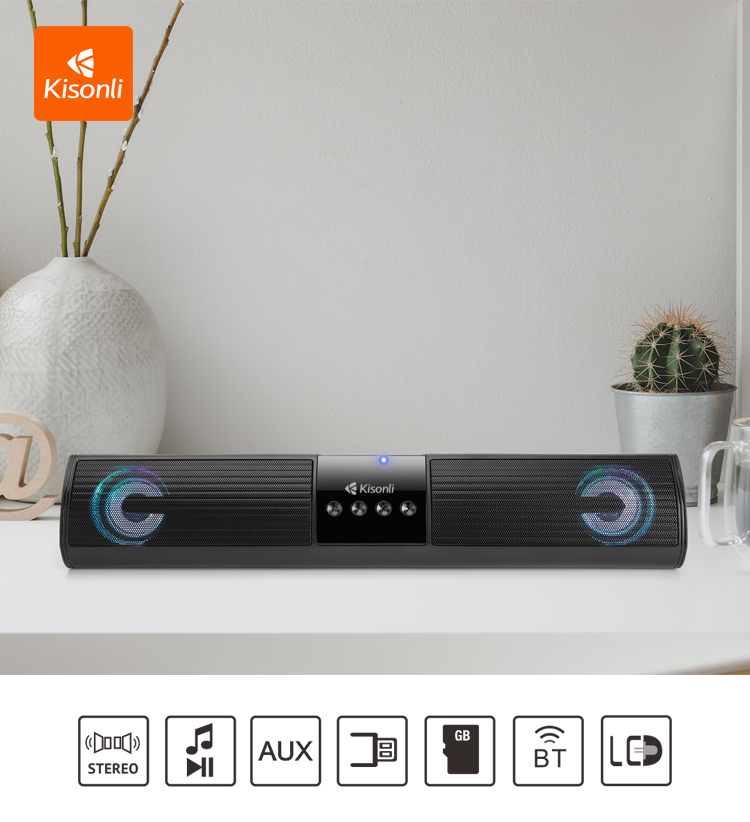 Kisonli LED-907 مكبر صوت dj مجموعة نظام الدراجة رئيس و ضوء مع الأزرق الأسنان المحمولة المتكلم