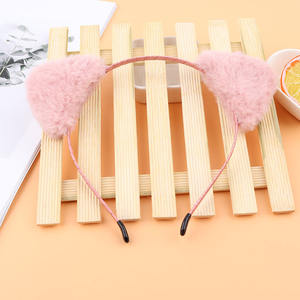 Zuid-Korea Populaire Super Fee Haar Kaart Schattige Lieve Gezicht Wassen Kat Oor Hoofdband Voor Vrouwen Harige Pluche Hoofddeksels - Product Image 3