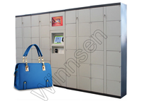 Système de casiers automatiques de location de bagages, casiers numériques électroniques de location de plage avec service libre et Wi-Fi