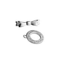 Connecteur unique gravé en gros personnalisé fermoir rond pendentif collier de perles bracelet fermoirs en argent sterling 925 pour bijoux