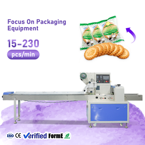 Automatic Cookies Bread Lollipops Flow Packing <b>Machine</b> Multifunctional Packaging <b>Machine</b> - Product Image 1