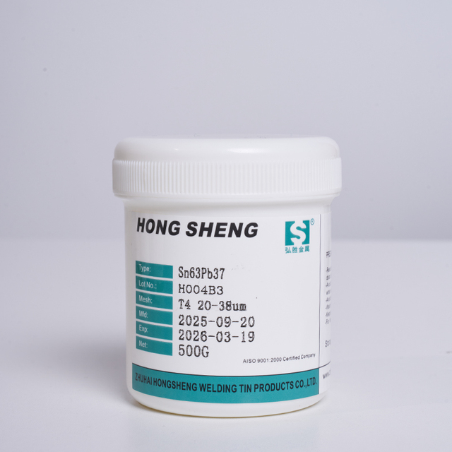 HongSheng Sn63P637 T4 20-38um Solder Paste for SMD LED Electric Power PCB No Clean Solder Paste Flux for Welding Copper Alloy