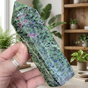 Torre y Esfera de Cristal de Fuchsite con Rubí Natural de Alta Calidad – Piedra Preciosa Curativa para Decoración del Hogar, Venta al por Mayor - Product Image 3