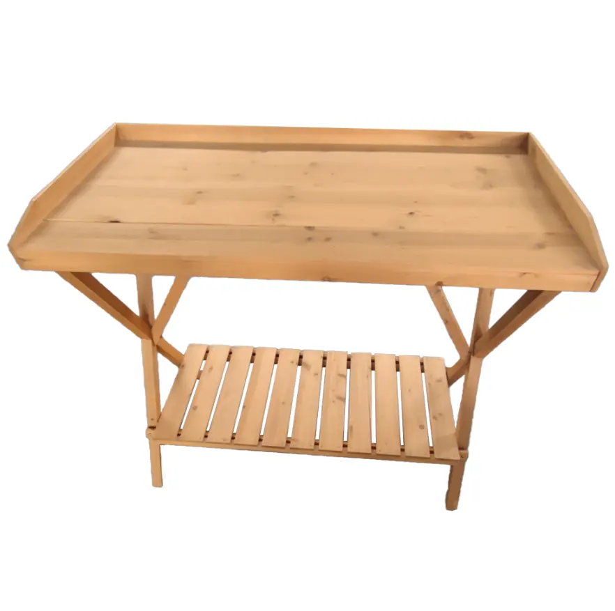 2023 outdoor cauliflower basin soil gardening furniture anticorrosive wood gardening tools table