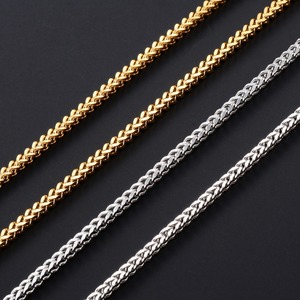 Chaîne de collier tressée pour homme en acier inoxydable couleur or/argent 3 mm, collier ras du cou pour femme et homme, bijou en métal de haute qualité, accessoire cadeau - Product Image 3