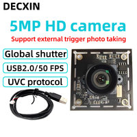 Module de caméra couleur à obturateur global DECXIN OG05B10 5MP, sans pilote USB, prend en charge le déclencheur externe, 38x38mm pour applications industrielles