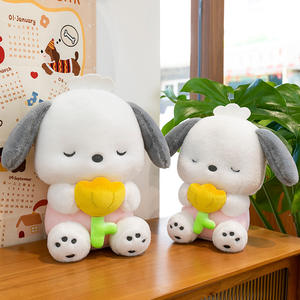 Vente chaude Adorable dessin animé tulipe <span class=keywords><strong>Patcha</strong></span> chien peluche poupée avec fourrure peluche Animal pour tenir un oreiller de chiot en forme de fleur - Product Image 3