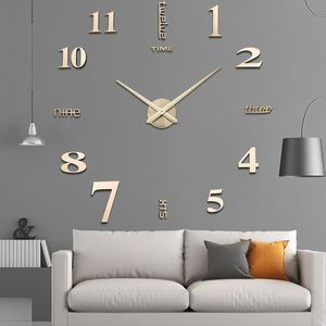 Reloj de Pared Moderno, Nuevo, Sin Marco, Grande, Retro, de Metal, Arte DIY, Decorativo, Adhesivo para Pared - Product Image 3