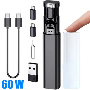 Câble de données multifonction 5-en-1 Type-C à charge rapide 60W pour <span class=keywords><strong>Micro</strong></span> USB et téléphones mobiles avec charge 5A - Product Image 2