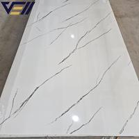 Panneau mural en PVC Vell, design marbre 3D artificiel, faux marbre UV, pour fond de télévision