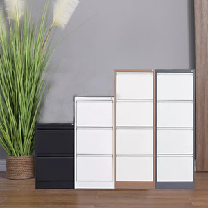 Новый продукт, запираемый белый металлический шкаф для карточек с 2/3/4 ящиками, лидер продаж, четырехсекционные боковые стальные шкафы для хранения документов - Product Image 4