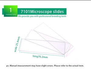 North Yawei 7101 Lames de microscope de préparation de biologie cellulaire et de génétique à haute transparence 50 pièces - Product Image 6