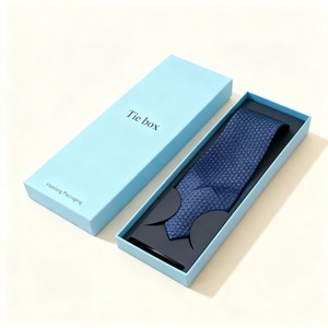 Boîte en carton personnalisée de qualité supérieure avec logo, boîte cadeau vide luxueuse mate pour cravate, emballage recyclable, boîte de rangement pour cravate et ceinture pour <span class=keywords><strong>homme</strong></span> - Product Image 1