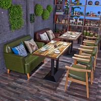 Canapé de restaurant moderne en cuir PU, fauteuil en cuir synthétique, mobilier pour restaurant, salon, café