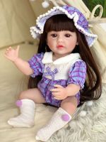 Poupée Reborn 3D peinte à la main, 33 cm, membres en vinyle, corps en tissu, veines réalistes, adorable jouet bébé nouveau-né