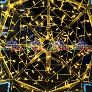 Customized <strong>3D</strong> <strong>Star</strong> Motif LED Sculpture IP65 PVC Outdoor <strong>Decoration</strong> for Holiday for Christmas Starburst Landscape Lights - Product Image 2