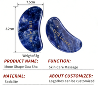 Outils de massage facial Gua Sha en quartz en forme de croissant, masque anti-âge pour les yeux, grattoir de soin de la peau, compresse de glace en jade pour le massage