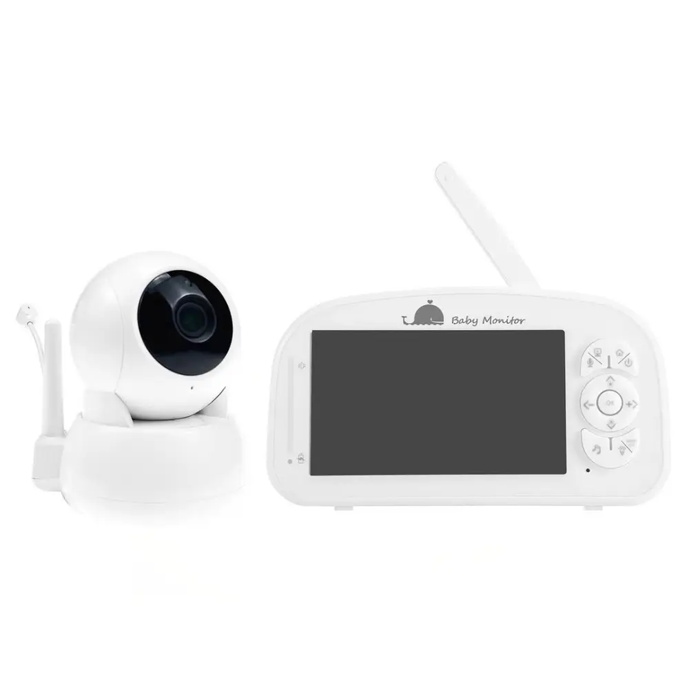 1080P HD 5200mAh 2 Way Audio Temperature Monitoring Lullabies 5" Pan-tilt Baby Camera Baby Video Monitor