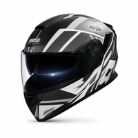 Casque de moto modulaire rouge et noir, coque ABS, certifié DOT 3C, modèle 557 Airflow, fermeture rapide, toutes saisons