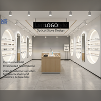 Vitrine optique de luxe sur mesure, accessoires pour présentoir de lunettes de soleil, design intérieur pour magasin d'optique et centre commercial