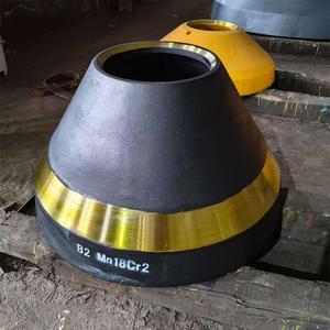 Revestimiento de Cono y Manto de Trituradora de Alto Manganeso Mn18Cr2 para <span class=keywords><strong>Metso</strong></span> <span class=keywords><strong>HP400</strong></span> - Product Image 1