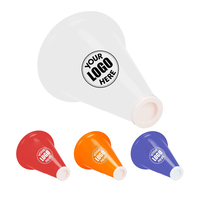 Team Spirit-megáfono de plástico 2 en 1 con estampado personalizado para aficionados, con soporte para palomitas de maíz