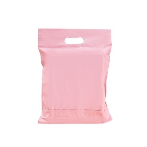 Bolsa de correo de plástico con mango personalizado, sobre esmerilado de poliéster, metrónico, melocotón, 10x13, 14,5x19 - Product Image 1