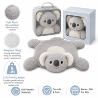 Coussin lesté Koala pour enfants 45x50cm 5lbs en peluche sensoriel avec billes de verre pour la calme et la concentration OEM ODM Vente en gros