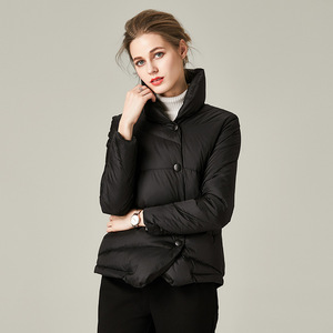 Oem <span class=keywords><strong>mujer</strong></span> corta Nylon ligero pluma de pato abajo chaquetas Casacas <span class=keywords><strong>Plumas</strong></span> abrigo de invierno - Product Image 5
