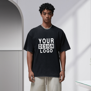 T-shirt Oversize en Coton Tissé 100% de Haute Qualité, Grammage Lourd, Style Streetwear, Impression DTG Personnalisée, Effet Délavé Vintage, Unisexe Homme - Product Image 2