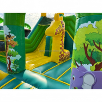 Château gonflable commercial à thème animal, aire de jeux gonflable, combo toboggan et château rebondissant pour enfants