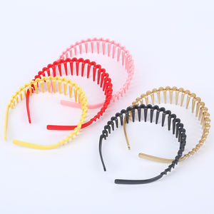 Vente en gros de 5 bandeaux en plastique antidérapants avec dents pour femmes hommes adolescents filles <span class=keywords><strong>peigne</strong></span> bandes de cheveux accessoire - Product Image 2