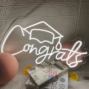 Customised Congrats Grad Graduation Neon Sign Custom Led Neon Signs For Wall Decor Personalized