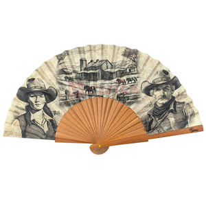 थोक 23 सेमी पोर्टेबल लकड़ी के प्रशंसकों के लिए लकड़ी के तह हाथ प्रशंसक शादी के उपहार - Product Image 1