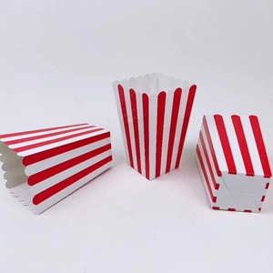 Seau à Popcorn Personnalisé en Papier Enduit PLA Rayé ou Uni, Petites et Grandes Tailles, pour Snacks de Cinéma, Boîte à Popcorn - Product Image 6