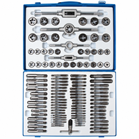 Kit de tarauds et filières métriques 110 pièces M2-M18 pour filetage fin et grossier, outil de réparation pour l'entretien en atelier automobile