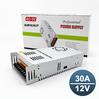 Alimentation à découpage 110V/220V CA vers CC 12V 30A 480W, transformateur de puissance pour bande LED et caméra de vidéosurveillance