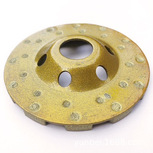 Disque de meulage diamanté en forme de coupelle 100 mm, diamètre intérieur 22,2 mm, grossier, pour béton, pierre, marbre, meuleuse d'angle, épaisseur 3/8, 1 face - Product Image 2