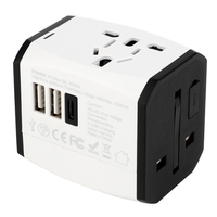 Adaptateur de voyage universel portable, nouveau, à la mode, avec quatre ports usb et de type c, prise électrique