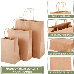 Customizable Size Screen Printed Cotton Rope Handle Eco-Friendly Recyclable Paper Gift <b>Bags</b> for Shopping Party Small Business - Product Image 3