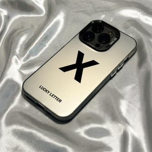 <span class=keywords><strong>W</strong></span> Black Lucky Letter Printing Electroplated Silver Key TPU PC Funda para teléfono móvil para Iphone X Xr Xs 11 12 13 14 15 16 17 Pro <span class=keywords><strong>Max</strong></span> - Product Image 5