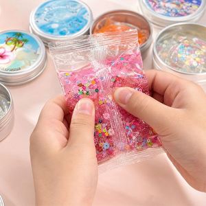 Rainbow Clear <b>Slime</b> Putty <b>Toy</b> Macaron Colorful Sequins Shiny Decorative Kids Activity Gift Shop Premium Bundle - Product Image 2