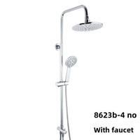 Ensemble de douche en cuivre Jordan, robinet de baignoire, pomme de douche à jet de pluie pressurisé, massage, design moderne, montage mural, 3 trous, barre coulissante