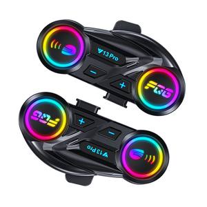 Nuevo Intercomunicador para Motocicletas Y13 PRO RGB, Intercomunicador para 2 Personas con Función de Compartir Música, Auriculares para Casco para Motociclistas y Esquiadores - Product Image 1