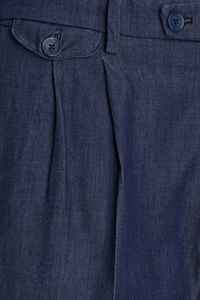 Designer de haute qualité Briglia Blue Denim Coton Stretch Pantalon Plié Bas Fermeture Cachée Pantalon - Product Image 3