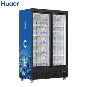 Comercial Supermercado Bebida Enfriador Vitrina Refrigerador Cubitera Congelador Vertical Expositor - Product Image 1