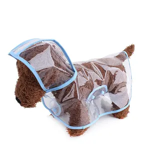 Pet raincoat transparent thickened Eva fashion dog hat poncho windproof waterproof pet clothing